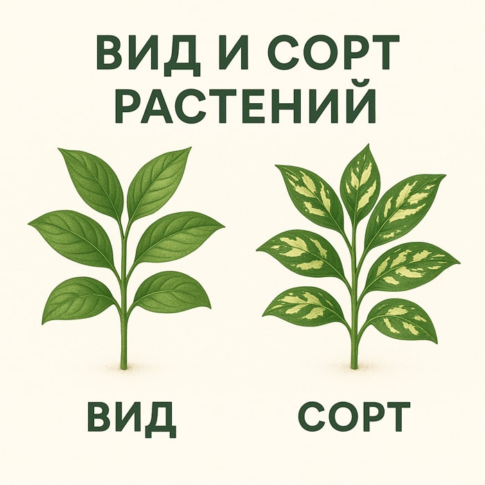 Вид и сорт растения